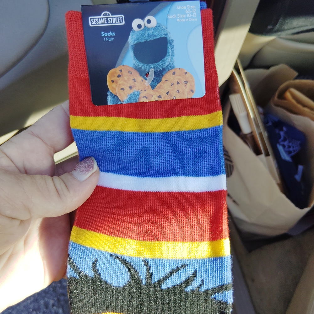 Sesame Street Men's Socks - Red, Blue, Yellow